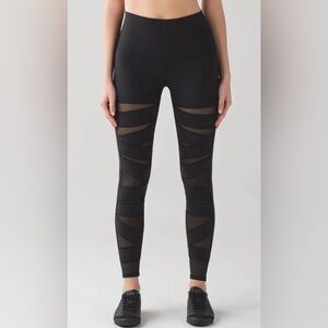 Lululemon Wunder Under Tech Mesh Leggings